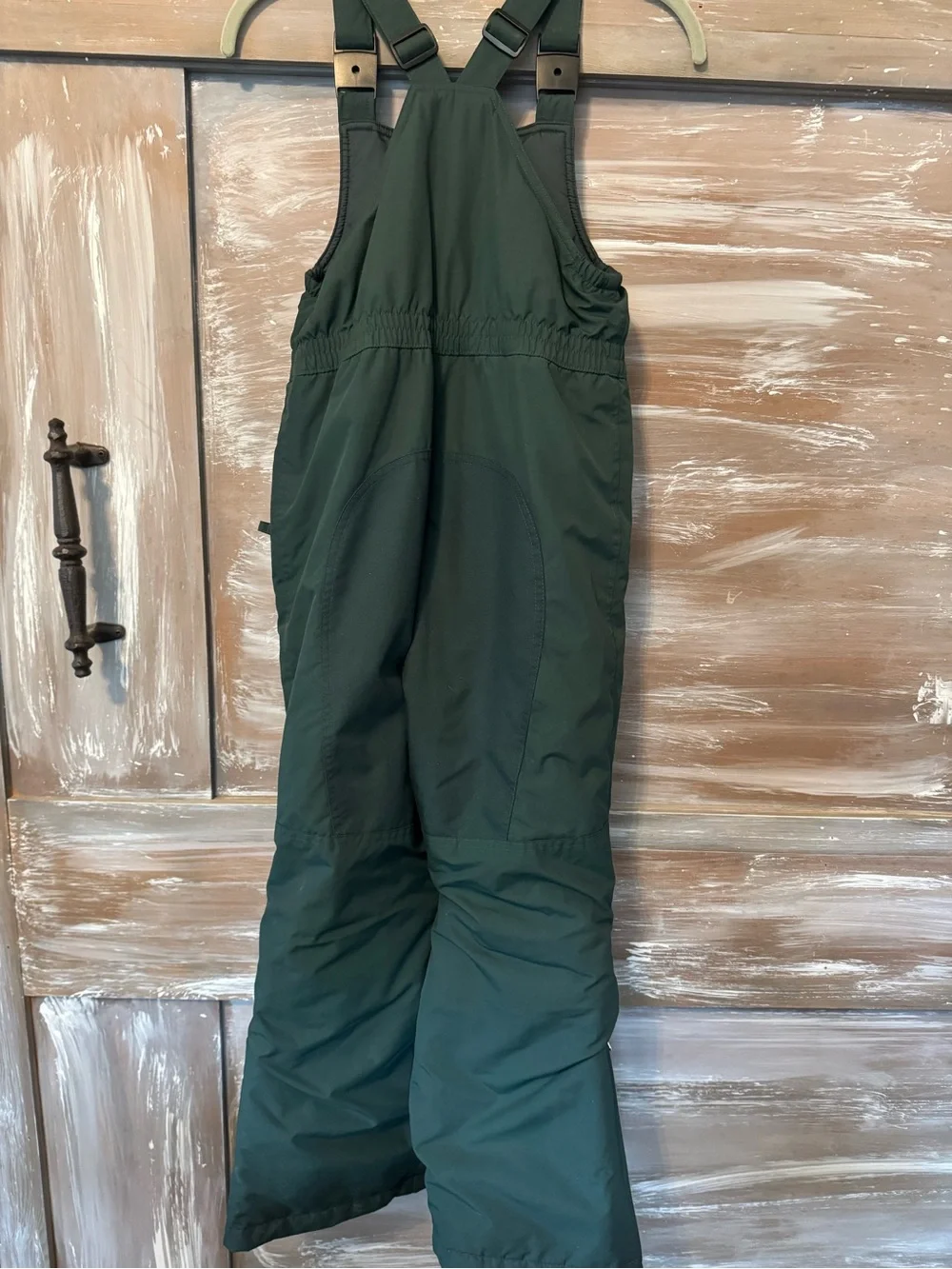 Lands' End Kids Dark Green Insulated Bib Snow Pants
